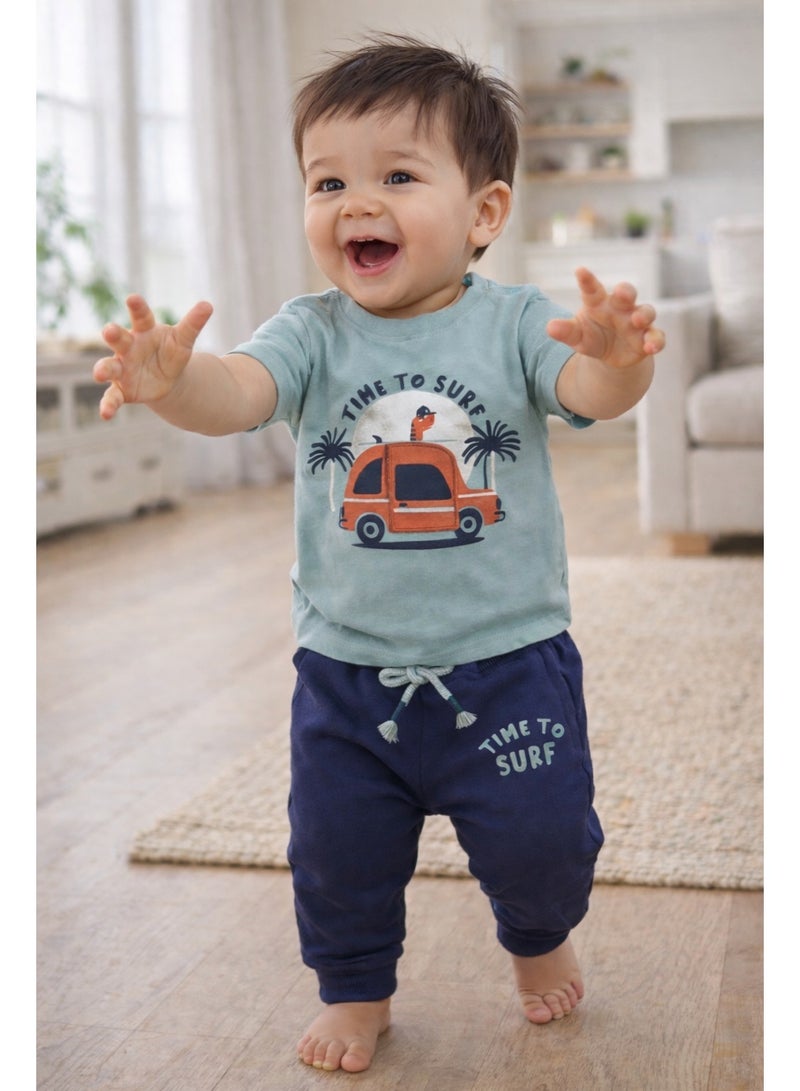 victor and jane Infant Boys’ 2-Piece Set – Time to surf - Image 1